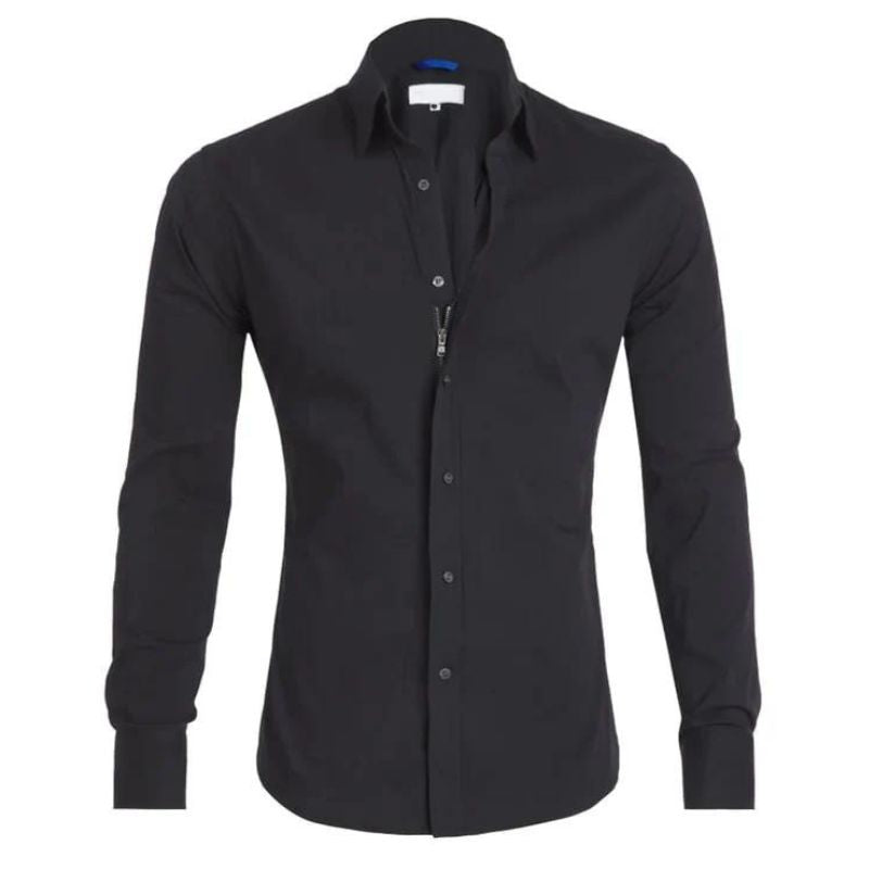 Valenor | Chemise Fermeture éclair Sans-Rides Pour Homme