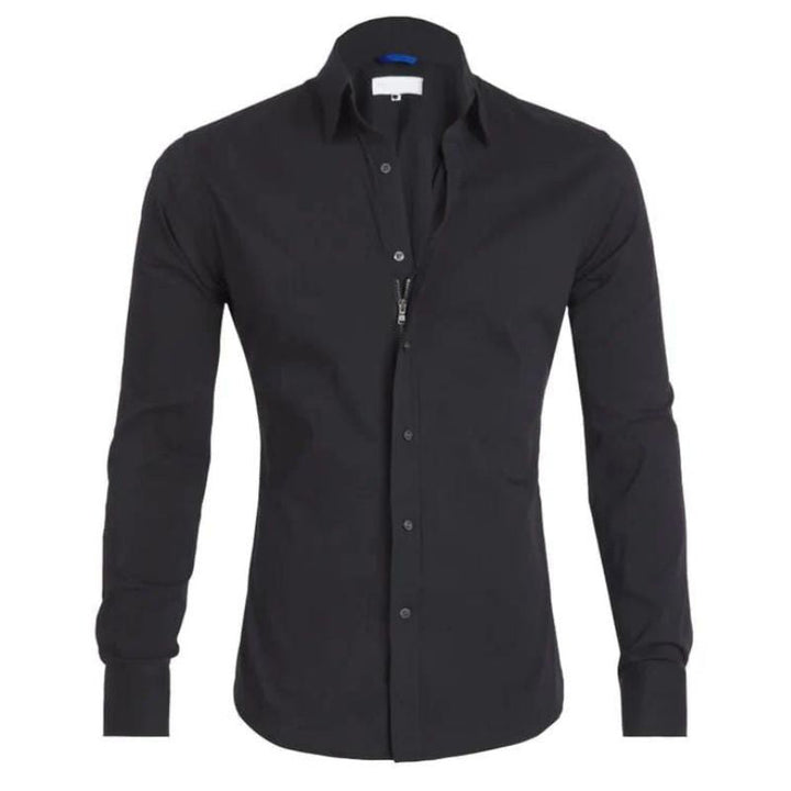 Valenor | Chemise Fermeture éclair Sans-Rides Pour Homme