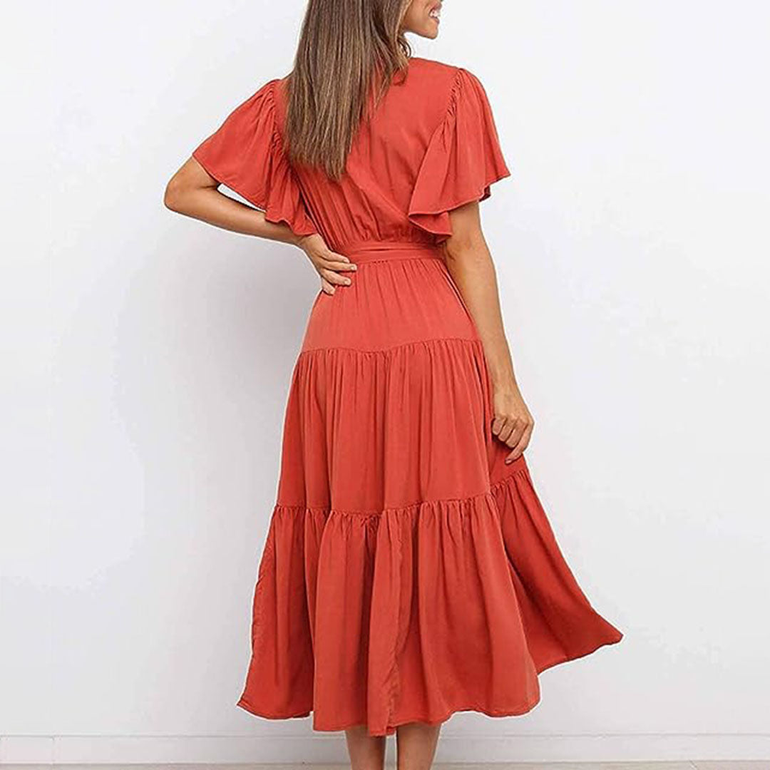 Gianna | Robe Décontractée à Col V pour Femmes