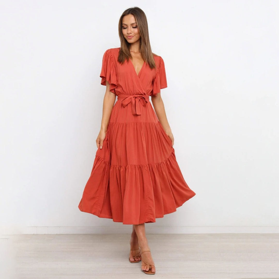 Gianna | Robe Décontractée à Col V pour Femmes
