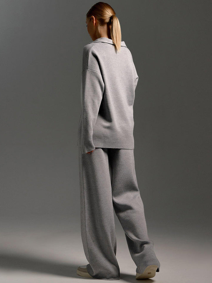 Aenid | Douillet Larges-Patte Pantalon & Polo Chandail Tenue
