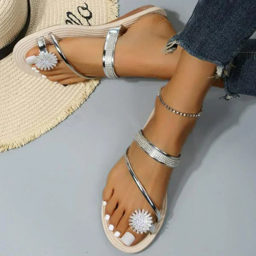 Elaria | Sandales Pour Femmes Avec Motif Flocon De Neige