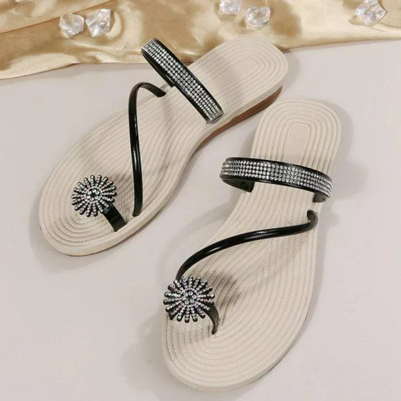 Elaria | Sandales Pour Femmes Avec Motif Flocon De Neige