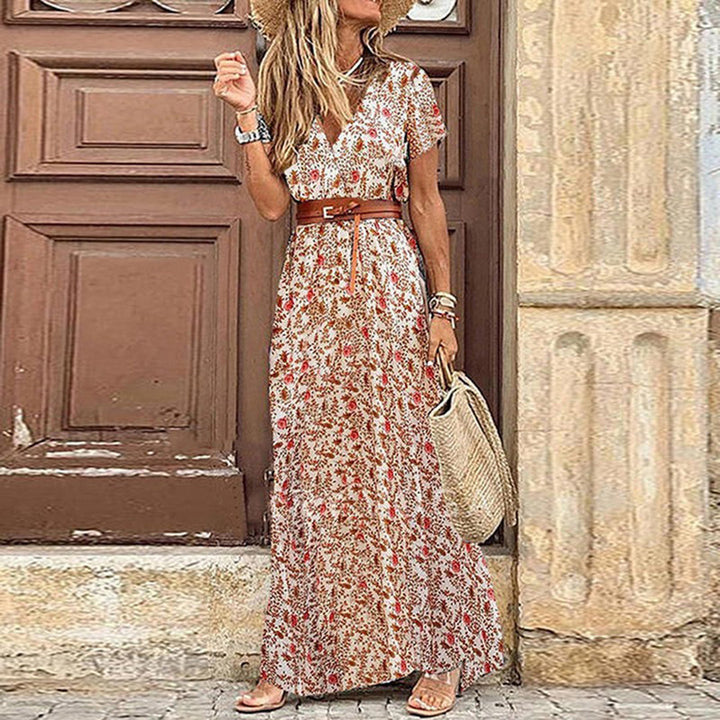 Sylvara | Robe Longue Florale Stylée Pour L'été et Les Fêtes