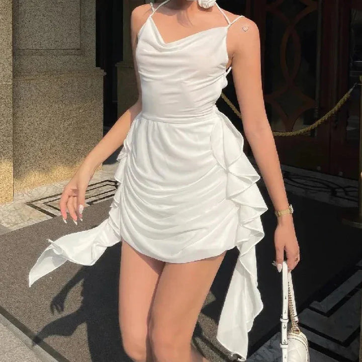 Enara | Robe Froncée Asymétrique