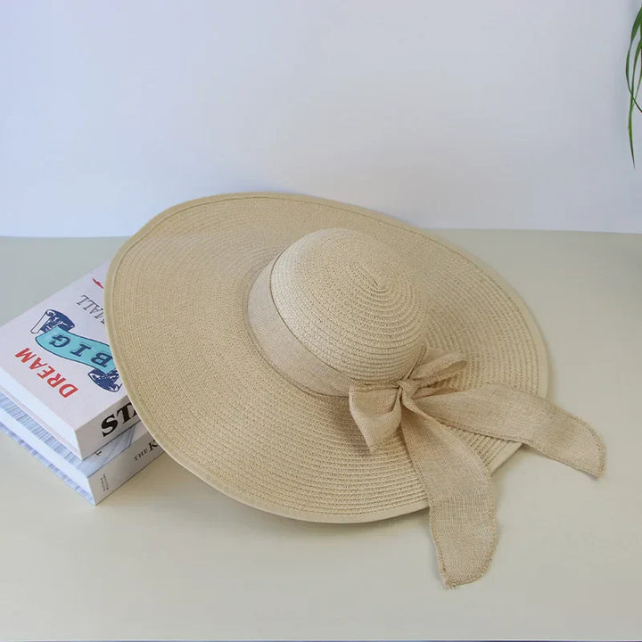 Malira | Chapeau Panama en Paille à Large Bord Pour Femme avec Nœud Papillon élégant