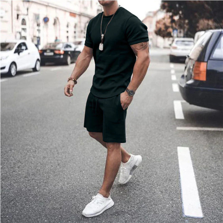 Alsten | Chemise Légère à Manches Courtes et Short Assorti Pour Homme