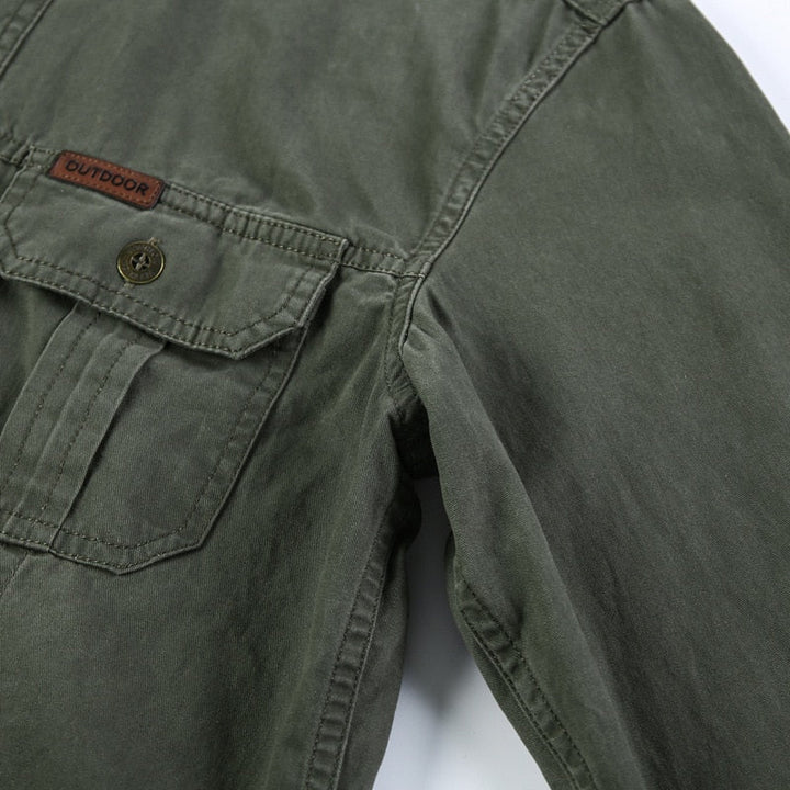 Fyran | Hommes Coton Chemise Avec Longue Manches Et Coffre Poches