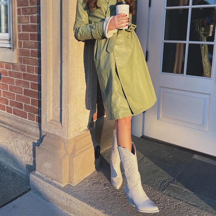 Delina | Bottes de Cowboy Métallisées Pour Femmes