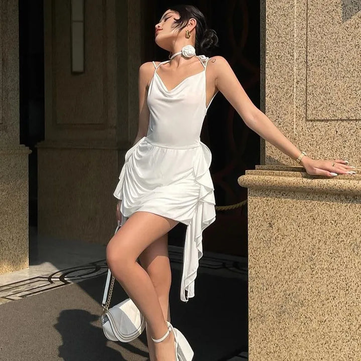 Enara | Robe Froncée Asymétrique