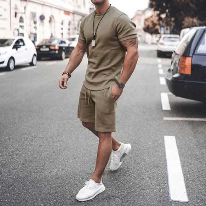 Alsten | Chemise Légère à Manches Courtes et Short Assorti Pour Homme