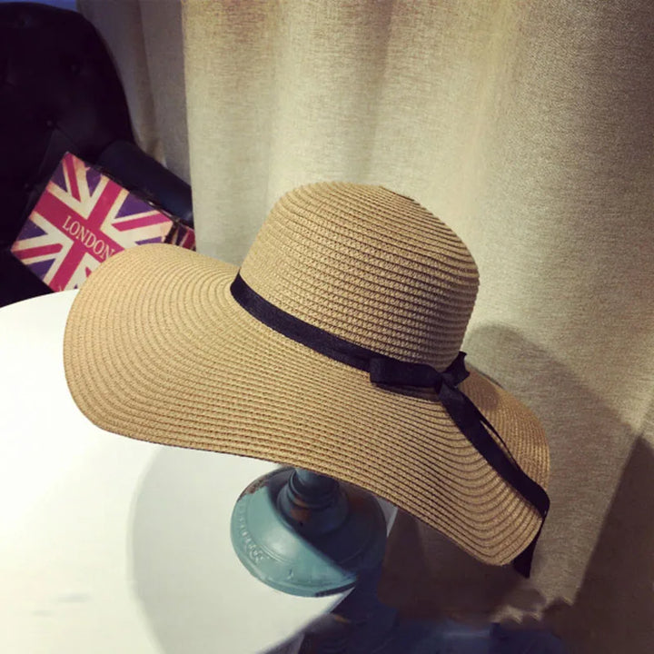Malira | Chapeau Panama en Paille à Large Bord Pour Femme avec Nœud Papillon élégant