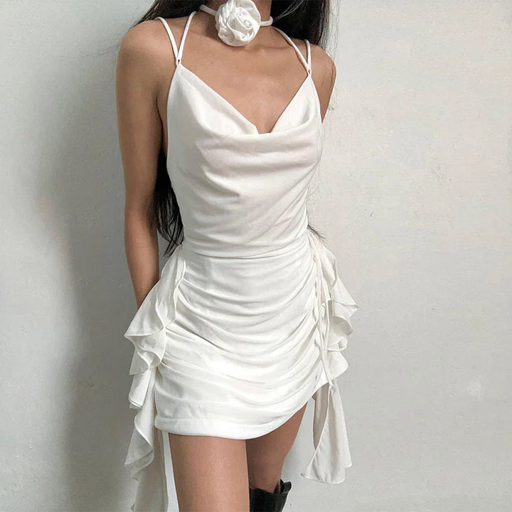 Enara | Robe Froncée Asymétrique