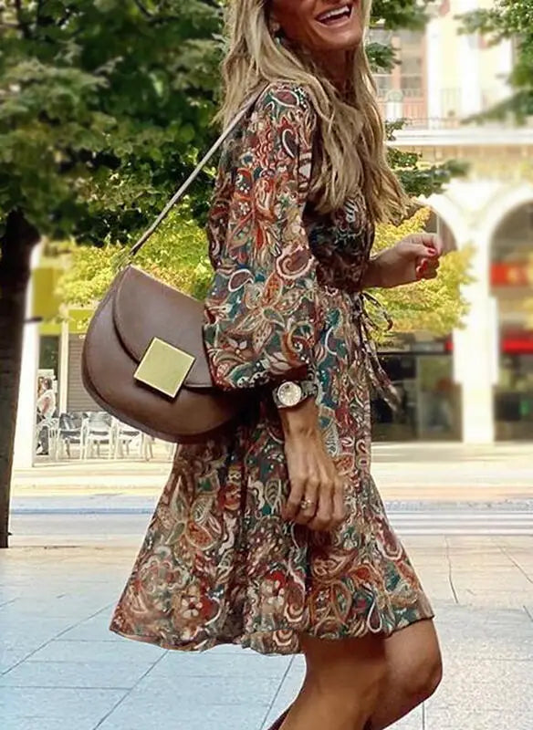Justa | Robe Brun élégante pour Femme