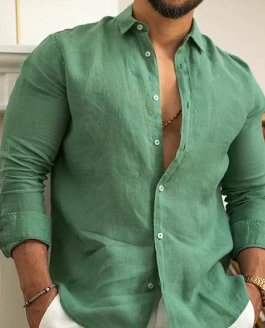 Samuel | Chemise Boutonnée D'été Coupe Ajustée