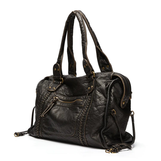 Briseis | Sac à main En Cuir Pour Femme avec Poignées Supérieures et Fermeture à Glissière