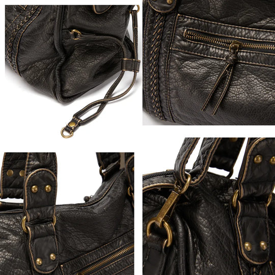 Briseis | Sac à main En Cuir Pour Femme avec Poignées Supérieures et Fermeture à Glissière