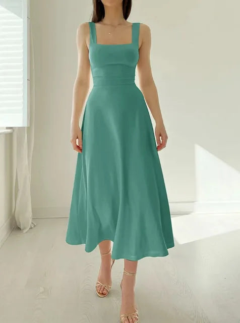 Thessa | Robe A-Ligne Femme avec Taille Tailleur