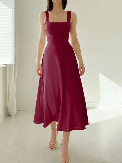 Thessa | Robe A-Ligne Femme avec Taille Tailleur