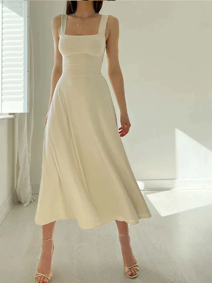 Thessa | Robe A-Ligne Femme avec Taille Tailleur