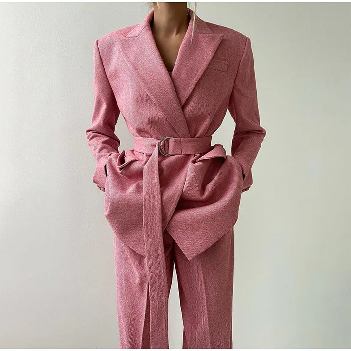 Oliana | Élégant Femmes 3-Pièce Costume Satz – Blazer, Pantalon, Et Longues-Manchon Veste