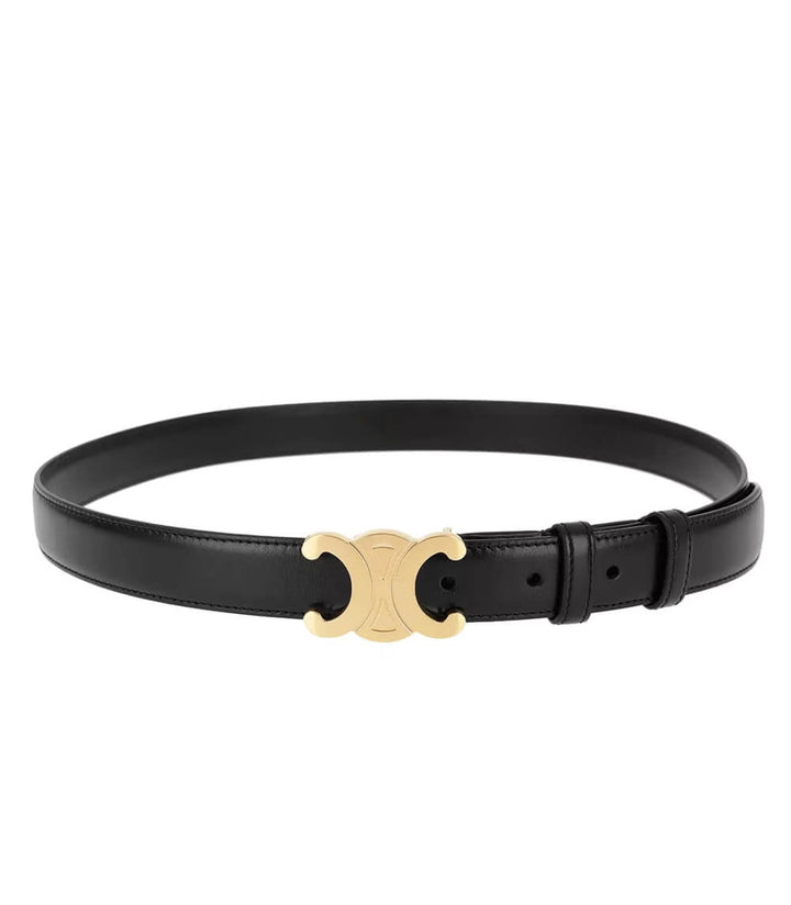 Belisaria | Stylée Cuir Ceinture Avec Dorée Boucle Pour Femmes