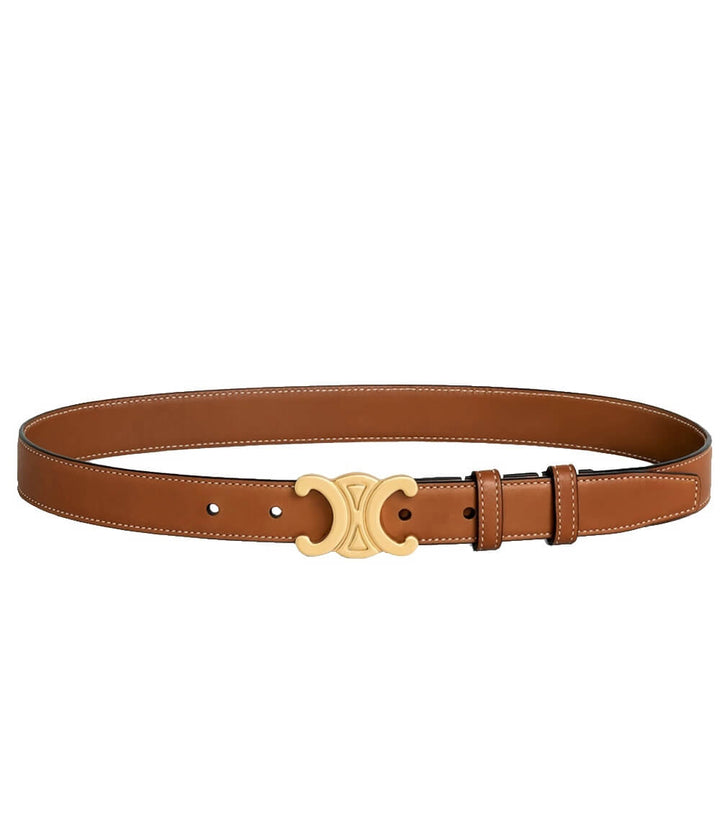 Belisaria | Stylée Cuir Ceinture Avec Dorée Boucle Pour Femmes