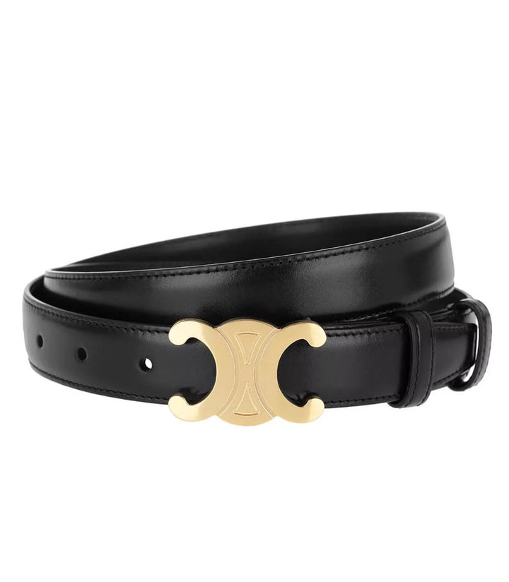 Belisaria | Stylée Cuir Ceinture Avec Dorée Boucle Pour Femmes