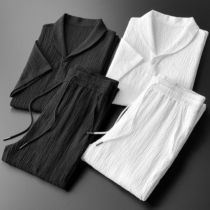 Orien | Ensemble Chemise Polo et Pantalon D'été Pour Hommes