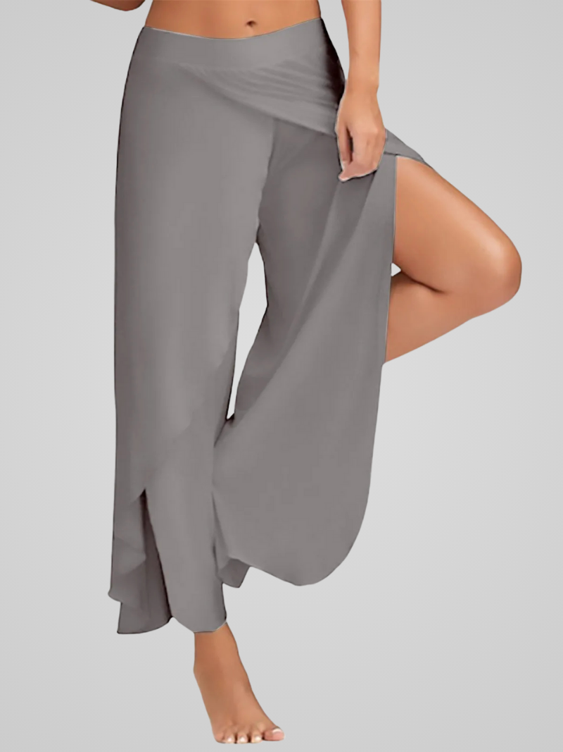 Juna | Pantalon De Yoga Stylée à Jambe Large pour femme avec Fentes Latérales
