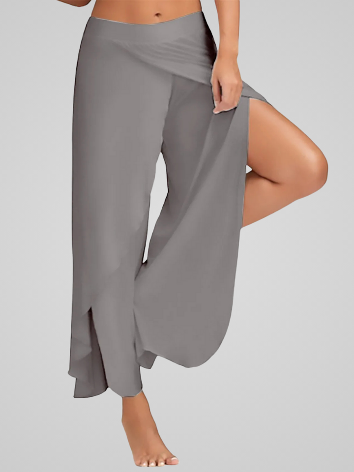 Juna | Pantalon De Yoga Stylée à Jambe Large pour femme avec Fentes Latérales