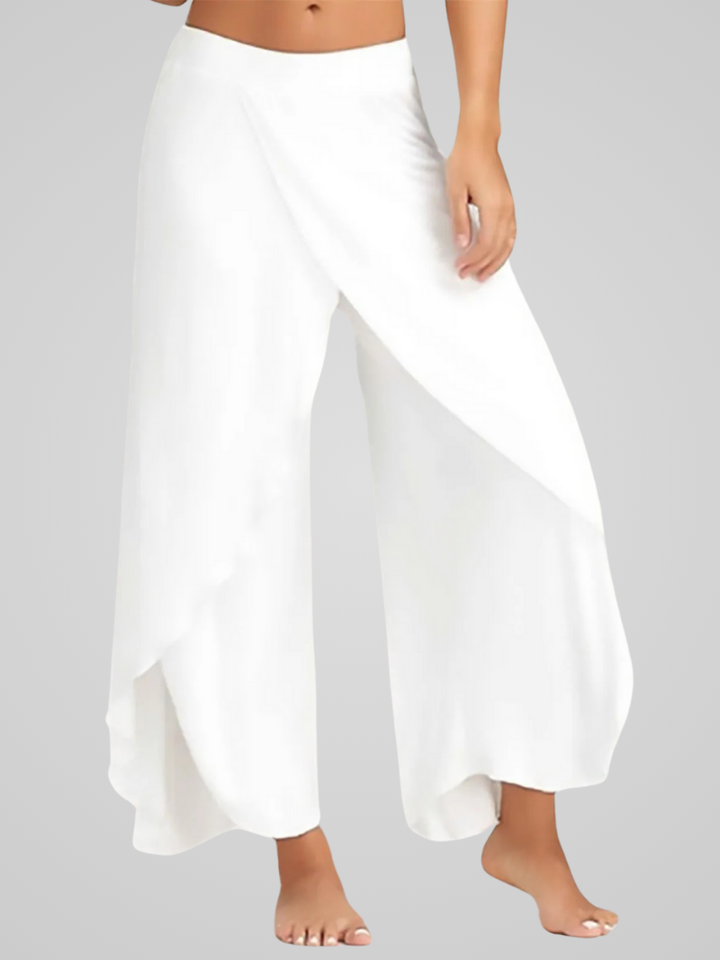 Juna | Pantalon De Yoga Stylée à Jambe Large pour femme avec Fentes Latérales