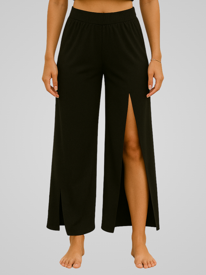 Juna | Pantalon De Yoga Stylée à Jambe Large pour femme avec Fentes Latérales