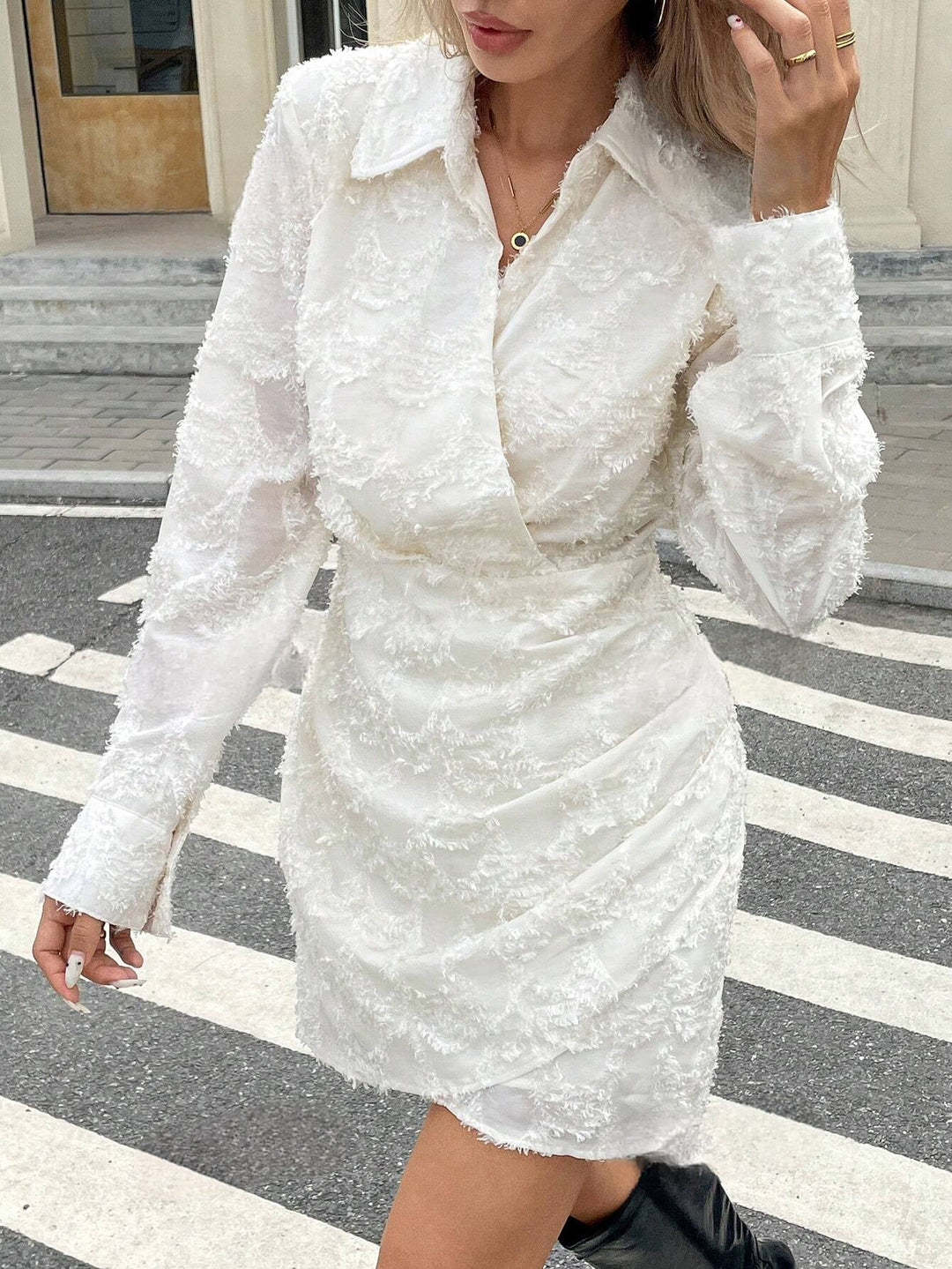 Boudica | Mini Robe Blanche élégante pour Femmes