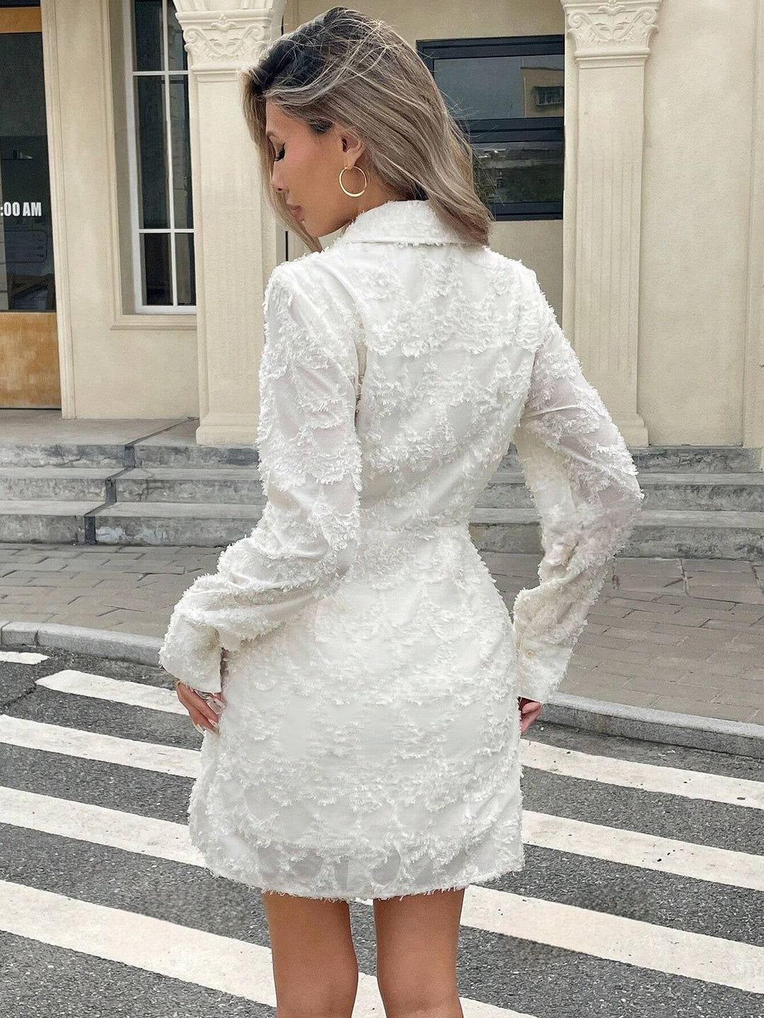Boudica | Mini Robe Blanche élégante pour Femmes