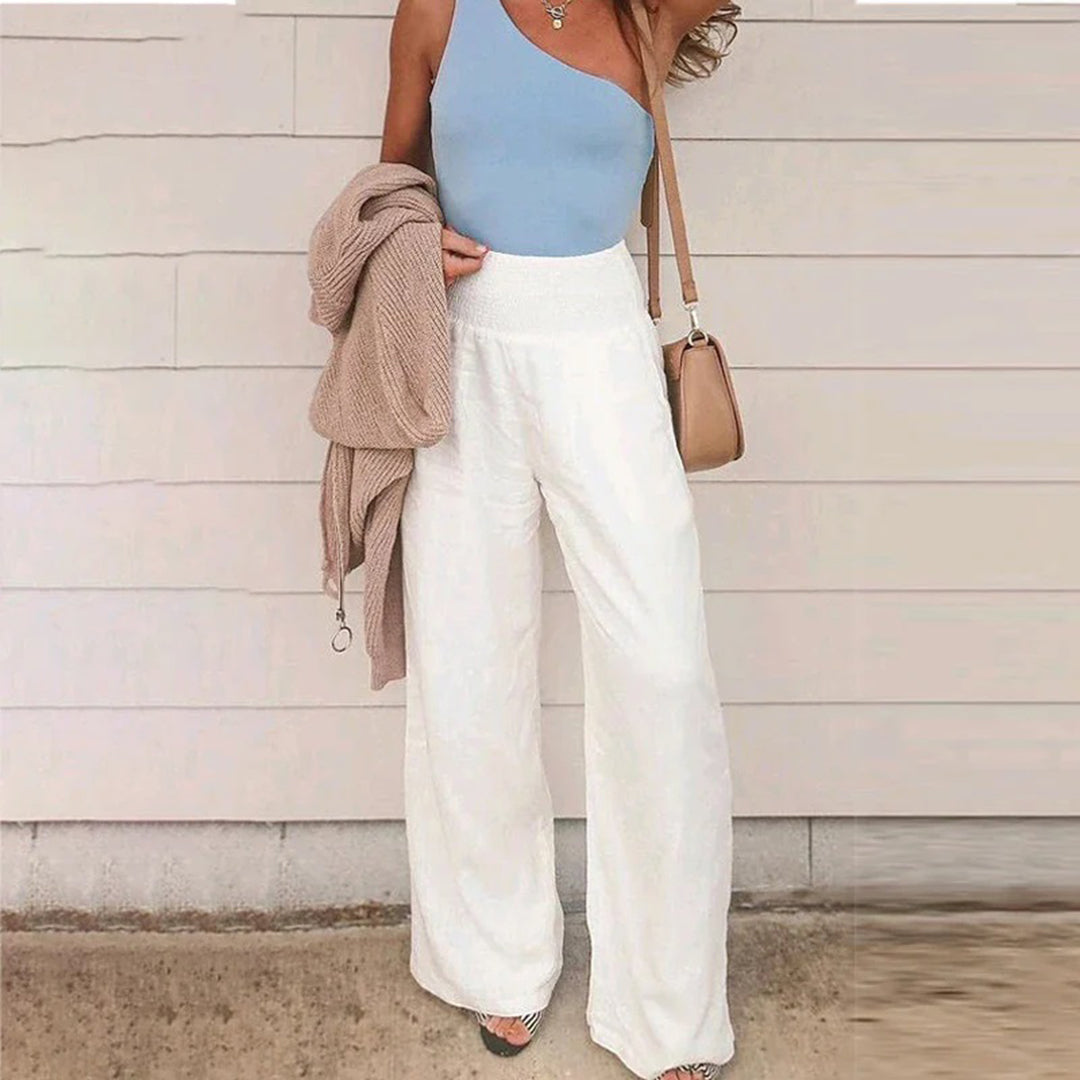 Grazia | Pantalon D'été à Taille Haute et à Jambe Large pour Femmes