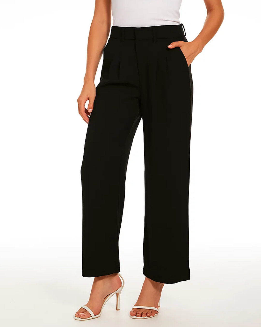 Zoraya | Pantalon Large Détendu Taille Haute Pour Femme