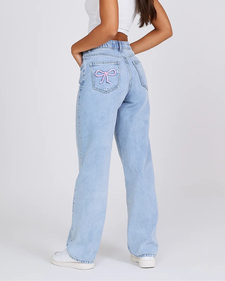 Talora | Jeans Taille Haute Bouffante Pour Femme