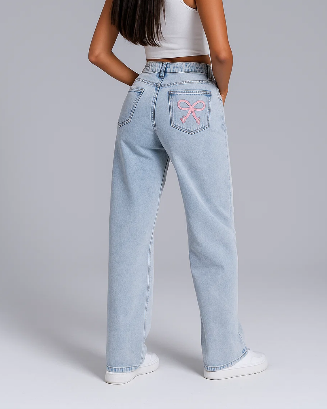 Talora | Jeans Taille Haute Bouffante Pour Femme