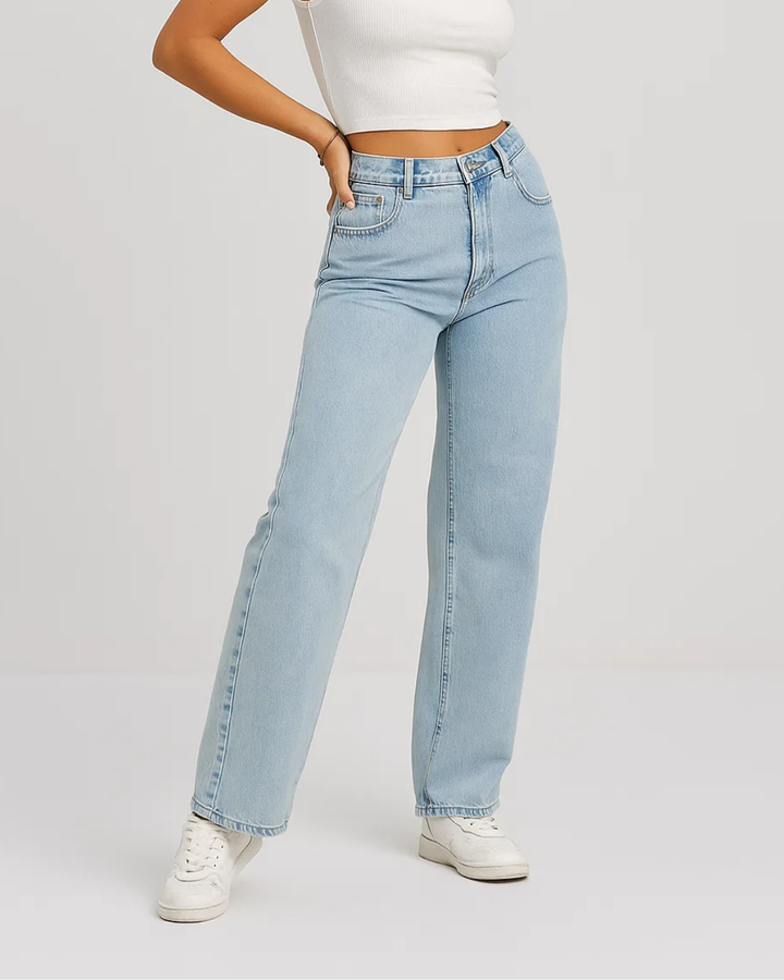 Talora | Jeans Taille Haute Bouffante Pour Femme