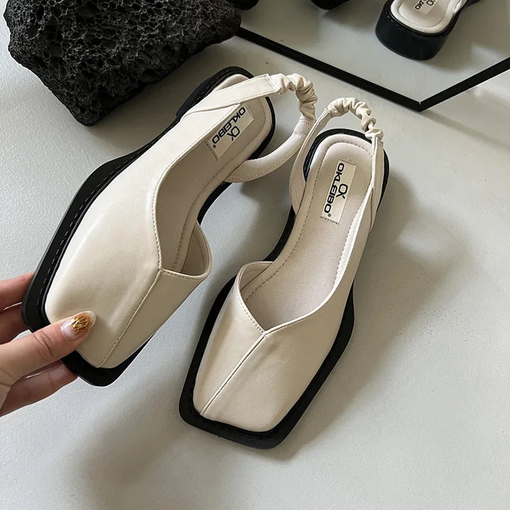 Vayla | Sandales à Bride-Arriere Pour Femmes avec Bout Carré - Conception Unique