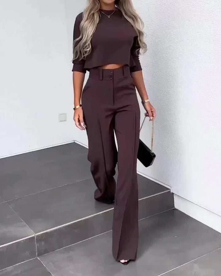 Diana |  Veste et Pantalon Taille Haute Ensemble
