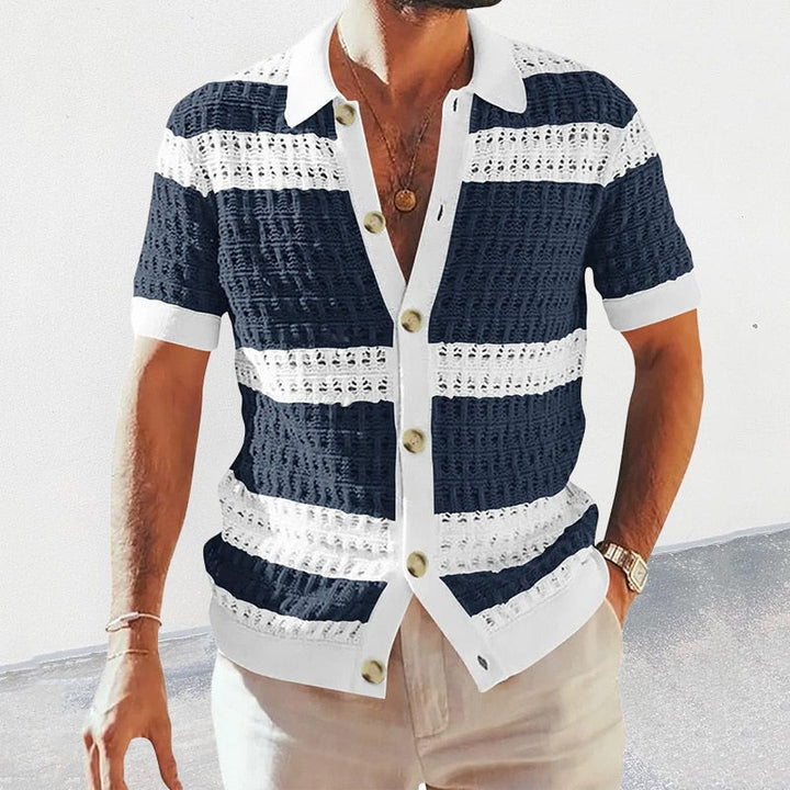Luca | Cardigan Maille Rayée