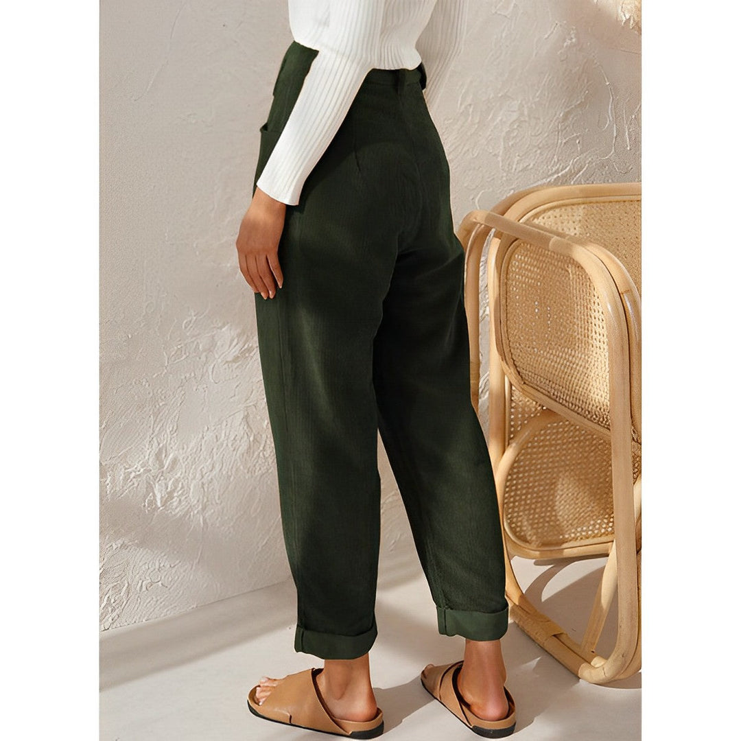 Amaya | Stylée Velours Côtelé Pantalon Pour Femmes