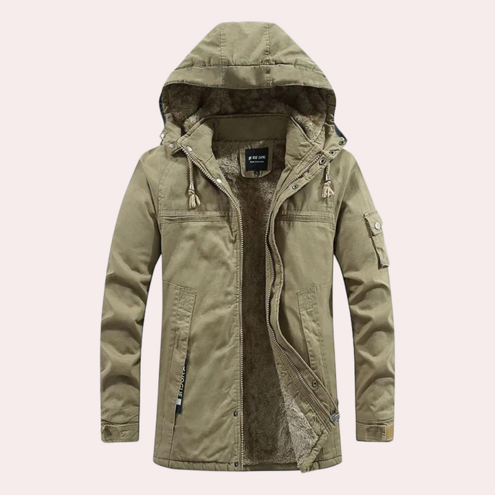 Aaron | Douillet Encapuchonné Veste d'hiver Pour Hommes