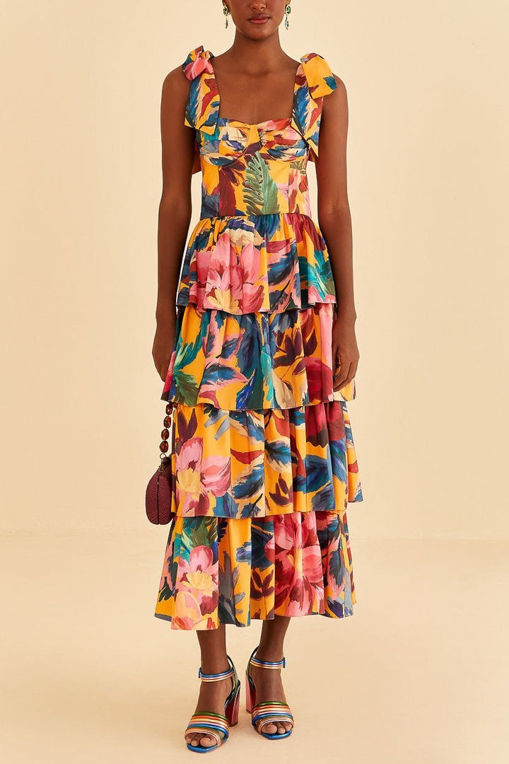 Katica | Imprimée Floral Maxi Sangle Robe pour Femme