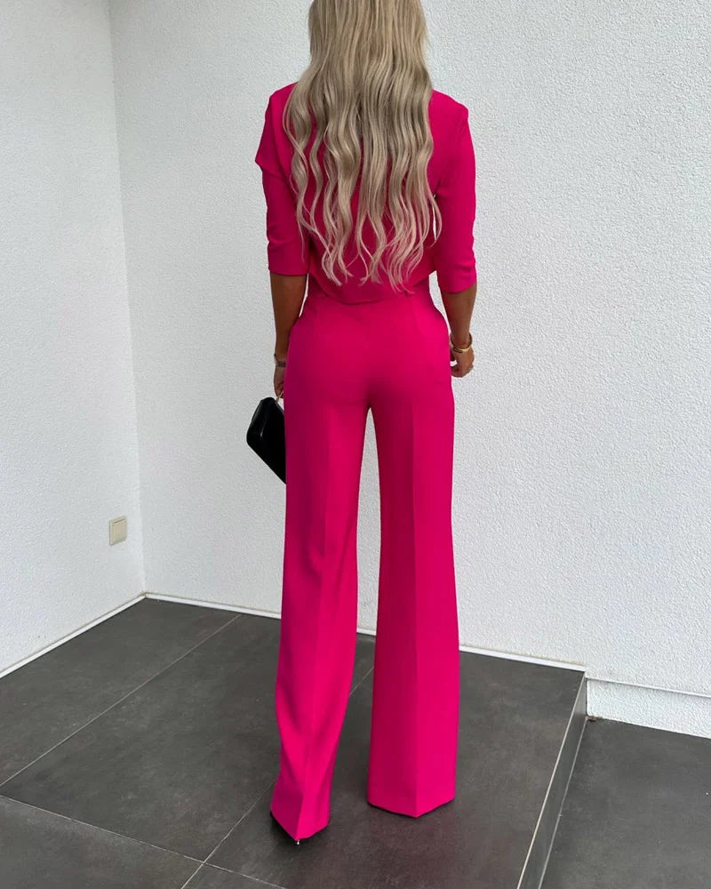 Diana |  Veste et Pantalon Taille Haute Ensemble
