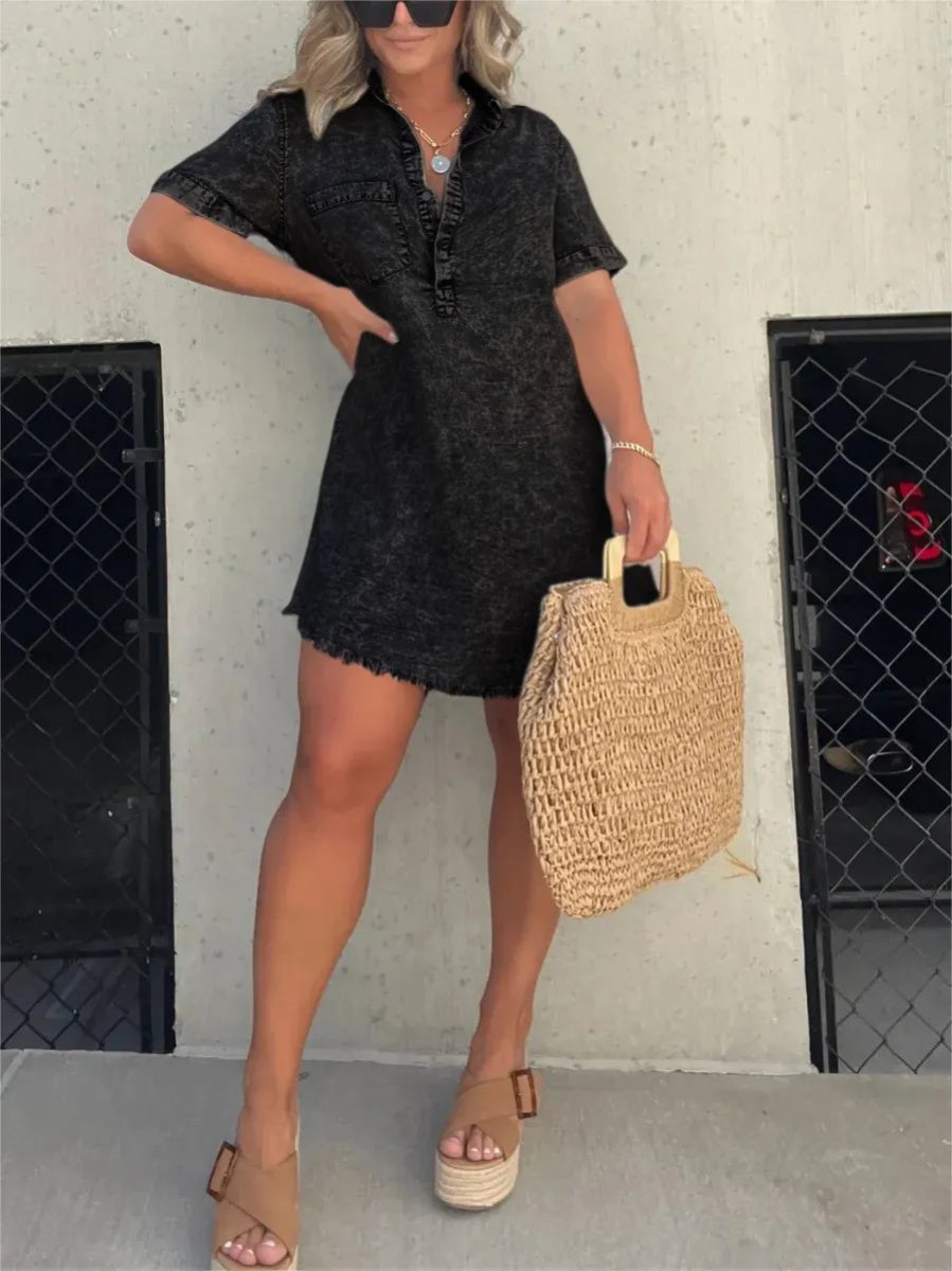 Cerys | Robe en Jean Décontractée pour Femme