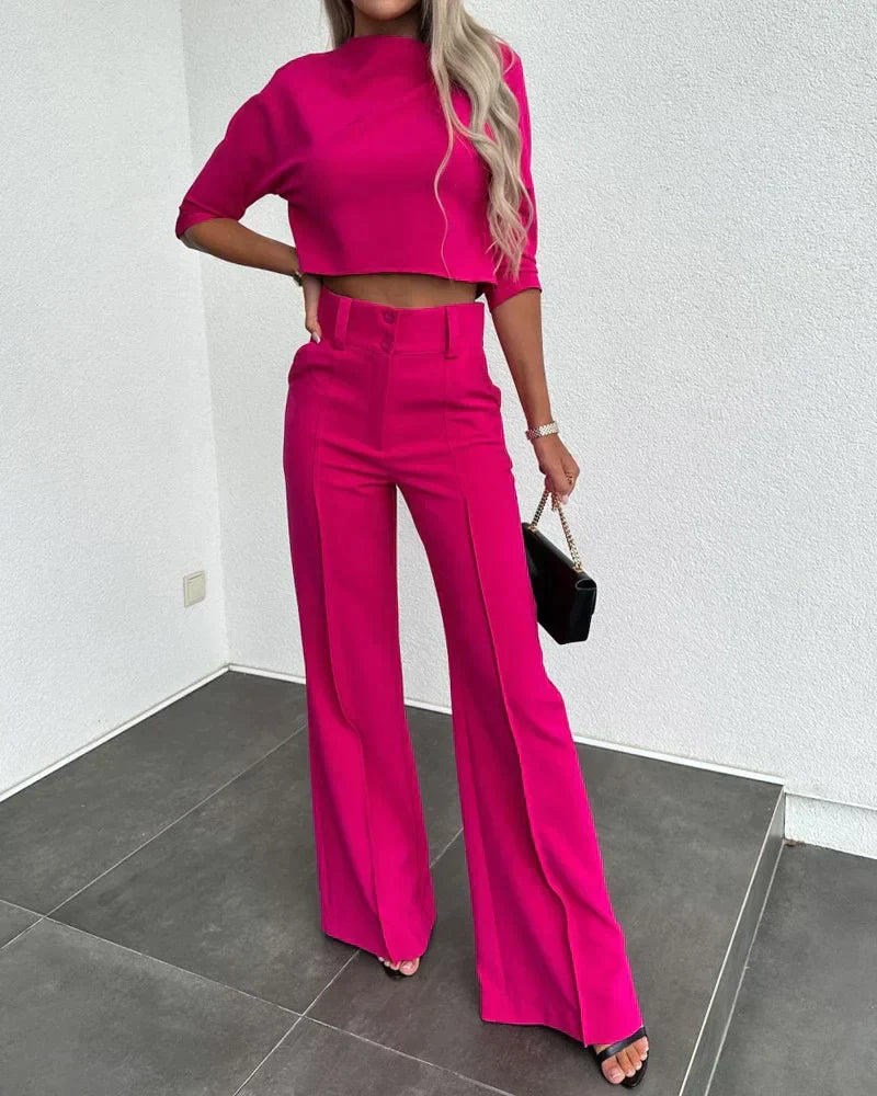 Diana |  Veste et Pantalon Taille Haute Ensemble