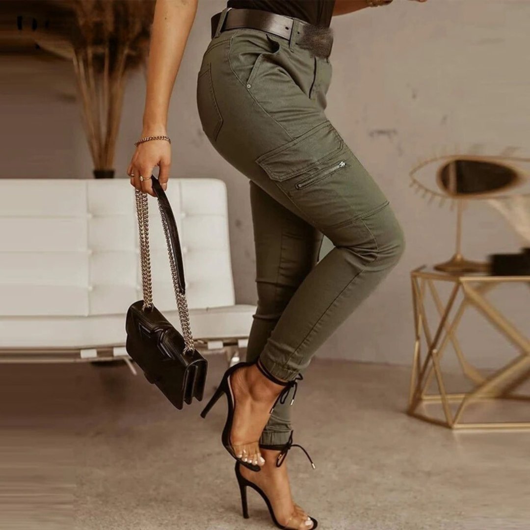 Svana | Jeans Cargo élégants à Taille Haute Pour Femmes